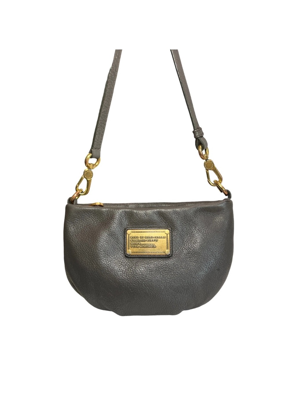 Marc by Marc Jacobs Black Pebbled Leather Crossbody with Gold Hardware